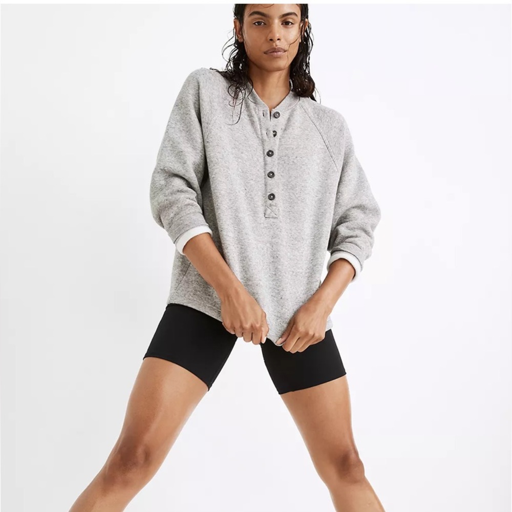Madewell Betterterry Henley Sweatshirt
